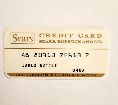 Sears Roebuck And Co Vintage Expired CC Credit Card 1970s Department Store • $21.60