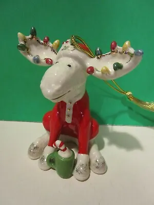 $69.95 • Buy LENOX 2017 Annual MOOSE ORNAMENT -- MARCEL THE BED TIME MOOSE -- -- NEW In BOX