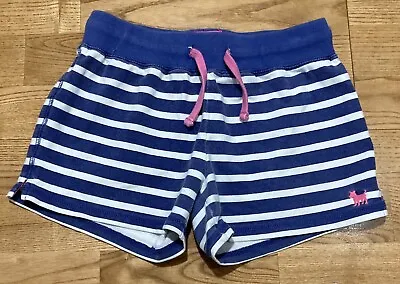 Girls Mini Boden Navy Striped Knit Shorts Size 10 EUC • $13.99