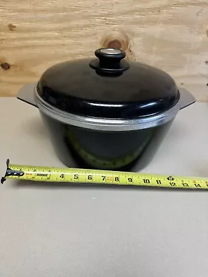 KF Kitchen Fair Cast Aluminum Stock Pot Vintage Dutch Oven Black 8 Quart #2269 • $81.08