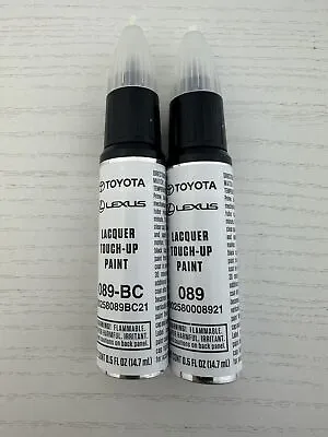 Genuine Toyota Oem Touchup Paint Wind Chill Pearl Kit 089 & 089-bc (2 Parts) • $29.74