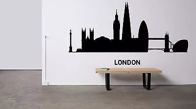 Wall Vinyl Sticker Decal Skyline Horizon Panorama City London World Art UK F1838 • £26.59