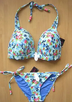 BIKINI LA SENZA Blue 38E & 12 / 38DD & 12 / 38F & 12 (last 2) BNWT NEW • £28.99