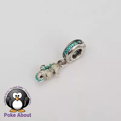 Pandora Tropical Seahorse Charm Silver Turquoise Enamel 791311MCZ Sea Animal • $55