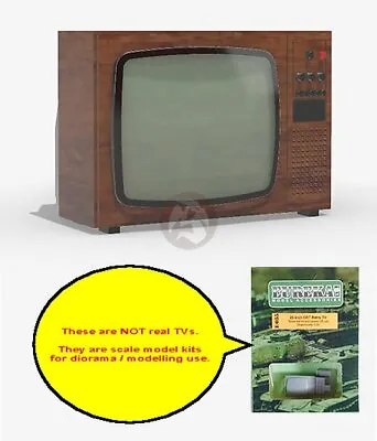 Eureka XXL 1/35 25  Inch CRT Vintage Retro TV Typical 70s [MODEL KIT] E-055 • $28.99