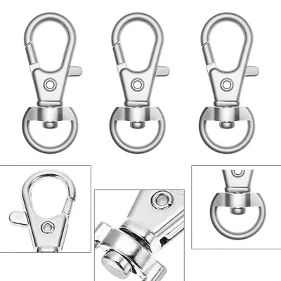 10PCS Swivel Lobster Clasp Clips Hook Alloy Key Ring Split Keychain Durable • £2.08