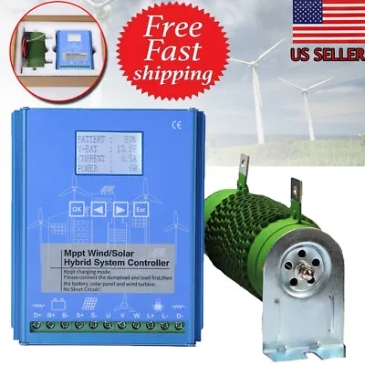 1600W MPPT Wind Solar Hybrid Boost Charge Controller For 12V 24V Wind Turbine • $164.99