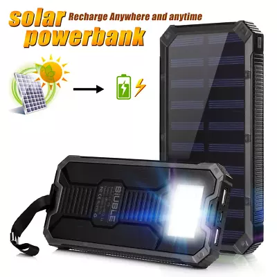 9000000Mah Solar Power Bank Portable Charger Battery Pack For Iphone Samsung • £14.47