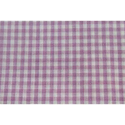 Lavender Purple Gingham Cotton Fabric Pastel Small Print Vintage Kitchen Apron • $6.50