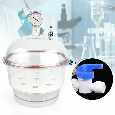 Vacuum Desiccator Jar Polycarbonate Plastic Vacuum Dryer Laboratory Dessicator  • $57.95