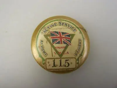 1920's Pin Back Membership Badge YMCA - Active Service At Home And Abroad   2859 • $18.95