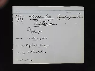 Queen Alexandra Maud Wales Victoria Albert Signed Royal Document British Royalty • $999.95