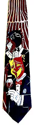 Mardi Gras Critics Mens Neck Tie Holiday Comedy Tragedy Mask Orleans Necktie  • $14.95