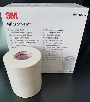 3M Microfoam ELASTIC FOAM Surgical Medical Tape 3  X 5.5 Yds - 1 2 4 Rolls/Box • $11.95
