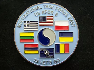 US KFOR 8 Multinational Task Force East 2005-2007 Commander & CSM Challenge Coin • $24.99
