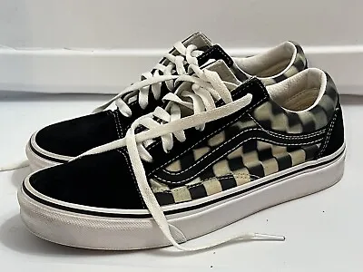 Vans Mens Size 5.5  Old Skool Sneakers Black White Checkered Skate Athletic Shoe • $18.77