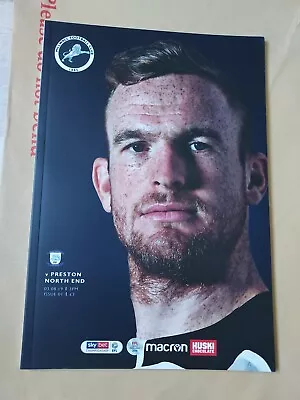 Millwall V Preston Football Programme Championship 2019 • £1.99