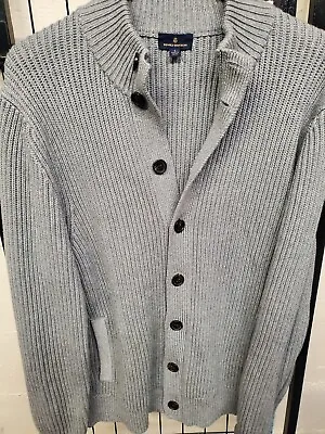 Brooks Brothers Stand Collar Cardigan Gray New Without Tags Size Large MSRP $148 • $19.29