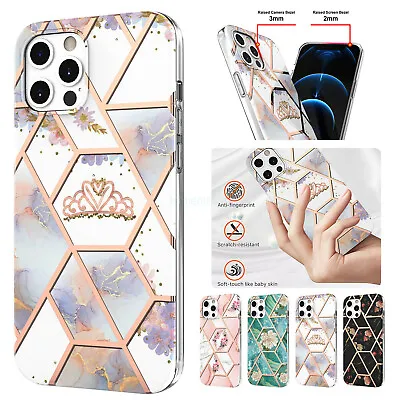 $20.68 • Buy For IPhone 11 12 Pro Max XS XR 7 8 Plus Marble Silicone Shockproof Case Cover AU