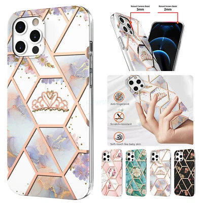 For IPhone 11 12 Pro Max XS XR 7 8 Plus Marble Silicone Shockproof Case Cover AU • $19.65