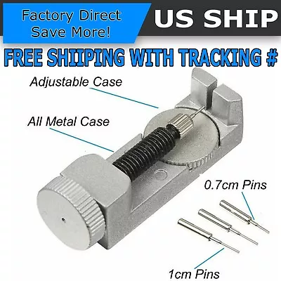Metal Adjustable Watch Band Strap Bracelet Link Pin Remover Repair Tool Kit Set2 • $5.45