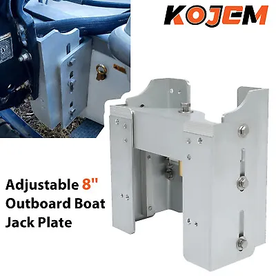 KOJEM Set Aluminum Adjustable 8'' Outboard Boat Jack Plate Replace For JPL4800 • $307.63