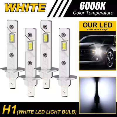 4x H1 + H1 Super Bright LED Headlight High Low Beam Combo Bulbs Kit 6500K White • $28.99