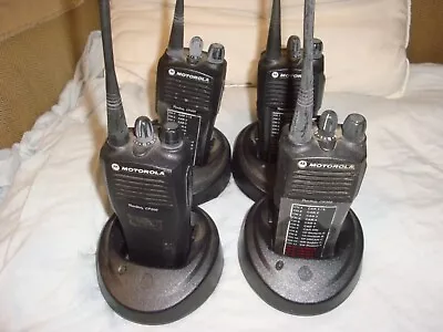 4) Motorola CP200 UHF 16 CH With Rack Charger Used/Excellent Condition • $477