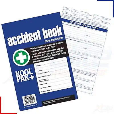 Accident Report Book - HSE 50 Pages A4 Sheet - Business Or School Injury Log • £5.99