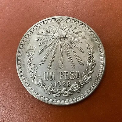 1926 MEXICO - UN PESO - 0.720 SILVER / 16.6 G / 34mm - Estados Unidos Mexicanos • £14.99