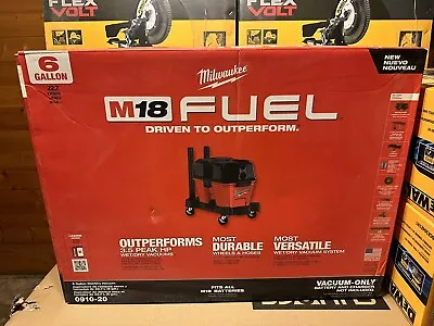 Milwaukee 0910-20 M18 Fuel 6 Gallon Wet/Dry Shop Vacuum (Vacuum Only No Battery) • $200