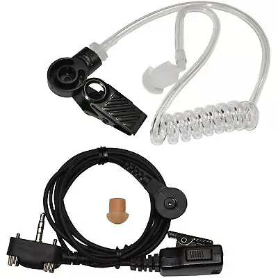 HQRP Hands Free Headset Acoustic Tube Earpiece & PTT Mic For Vertex Series Radio • $14.45