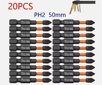 20PCS PH2 2'' Impact Duty Driver Bit Set Magnetic Phillips Screw Driver Bits US • $11.85