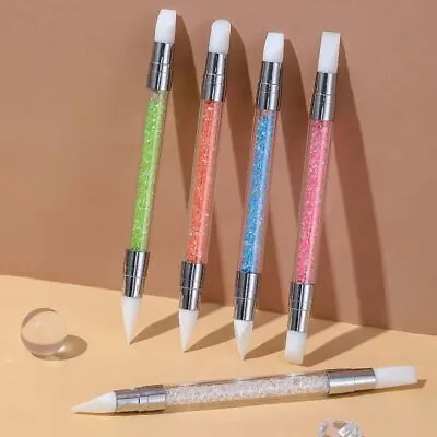 Silicone DIY Manicure Tools Nail Art Brushes Nail Art Pens Carving Dotting Pen • $3.37