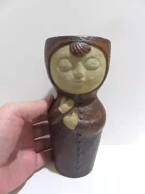 Vintage UCTCI Baby Boy Child Face Head Art Pottery Cup/Vase Japan MCM 7  Tall • $9.99