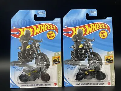 Hot Wheels Ducati Scrambler Mooneyes Motorcycle (Black)  Variation Cards • $13