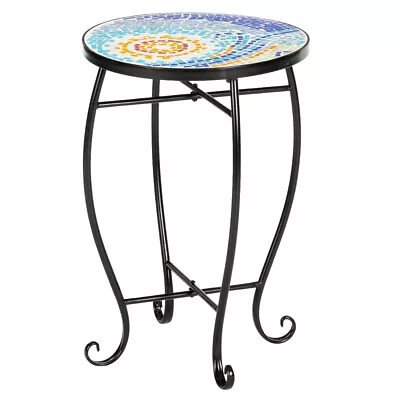 Colorful Glass Sun Mosaic Outdoor Bistro Table For Terrace • $47.56