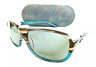 New IKKS 5503 101 58mm Havana Blue Clear Men's Sunglasses Italy • $89.99
