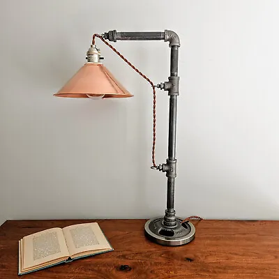 Industrial Desk Lamp With Copper Shade. Industrial Table Lamp. Steampunk Lamp. • $280