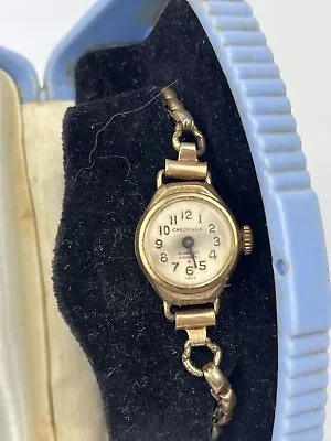 Credenda Gold Style Incabloc 17 Jewels Watch Vintage 1970's Inscription On Back • $100