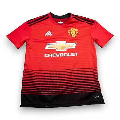 Adidas Manchester United Football Club Chevrolet Youth Large 13-14Y Jersey Shirt • $31.99