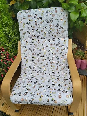 Ikea Poang Kids Chair Cover Slipcover Replacement Cover Cushion Washable • £17