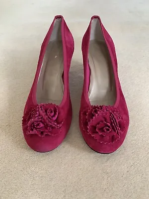 £12 • Buy John Lewis Magenta Suede Court Shoes Size 6 (39)