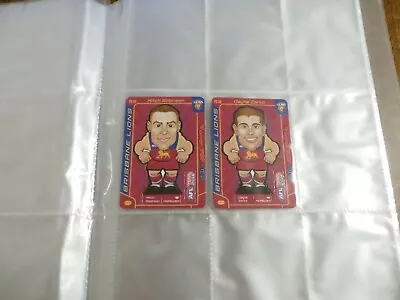 2016 Afl Teamcoach Footy Pop Ups Brisbane Lions (2) Card Lot • $19.99