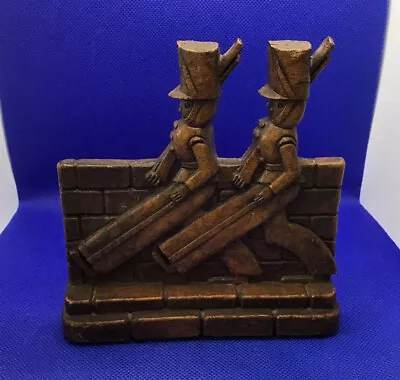 SYROCCO Wood Book End Marching Toy Soldiers Single Vintage • $19.88