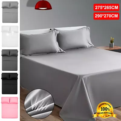 $23.95 • Buy 2000TC - 4 Pcs FLAT & FITTED Sheet Set Ultra SOFT Queen/King/Super Size Bed New