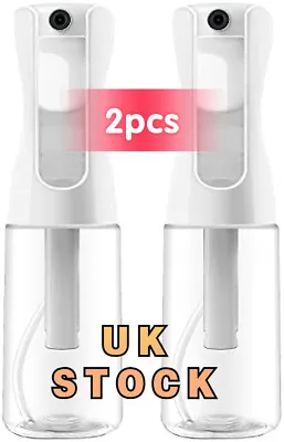 2PCS 200ml Spray Bottle Fine Ultra Mist Spray Water Sprayer For Hair Styling NEW • £8.99