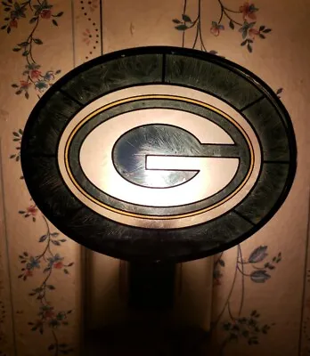 NFL Green Bay Packers Night Light Hand Painted Stained Art Glass  Football • $10.95