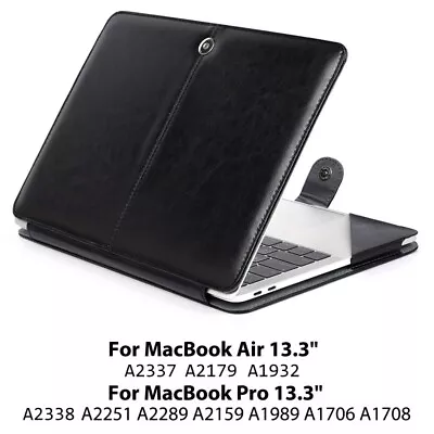 PU Leather Carrying Book Folio Protective Stand Cover For MacBook Air 13.3  Mode • $8.99