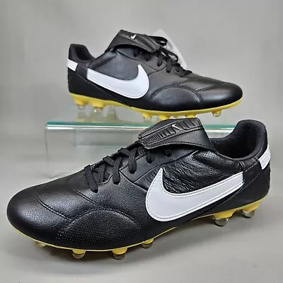 Nike Premier III FG Soccer Cleats Black White Amarillo AT5889-005 Men's Size 8 • $84.99